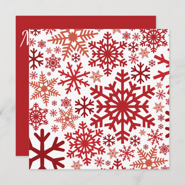 Convites Merry Christmas Winter Snowflake Pattern (Frente/Verso)