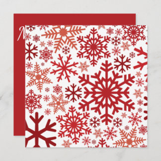 Convites Merry Christmas Winter Snowflake Pattern