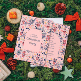 Convites Merry Christmas Woodland Friends in Winter Forest 