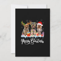 Merry Christmas Yorkshire Terrier Papais noeis Rei