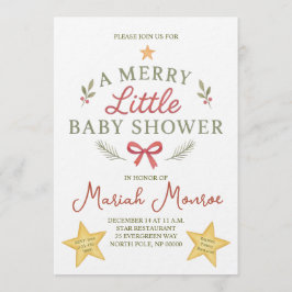 Convites Merry Little Baby Shower Invitation
