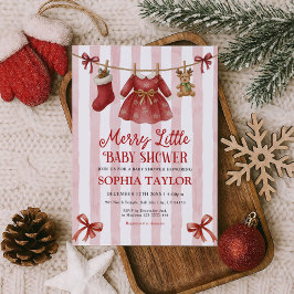 Convites Merry Little Baby Shower Invitation