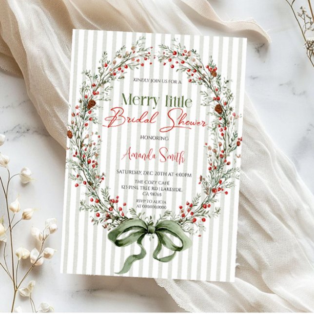 Convites  Merry little botanical Bridal shower Invitation (Criador carregado)