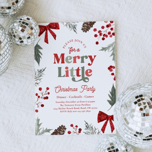 Convites Merry Little Christmas Party Invitation (Criador carregado)