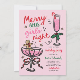 Convites Merry Little Girls Night Christmas Cocktail Party