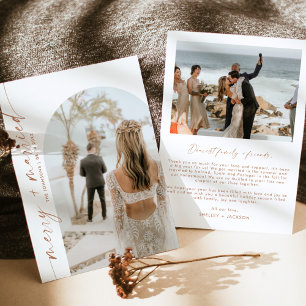 Convites Merry & Married Holiday Christmas Card Boho Card