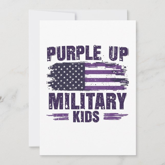 Convites Mês de Awreness Militar Roxo (Frente)