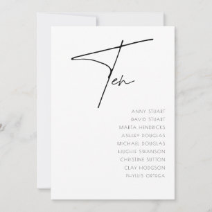 Convites Mesa 10 Modern Wedding Table Number modelo