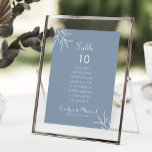 Convites Mesa 10 Sentado de Casamento Azul Mínimo Dusty<br><div class="desc">Este cartão de 10 assentos de mesa azul empoeirado é perfeito para um casamento rústico. O design apresenta uma coloração aquosa de ervas selvagens em um fundo azul empoeirado. A placa impressão verso (frente e verso).</div>
