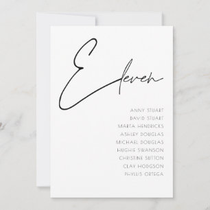 Convites Mesa 11 modelo de Número de Tabela de Casamento Mo