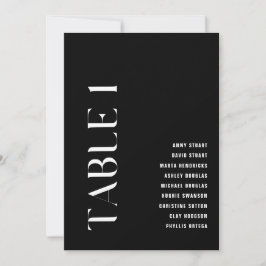 Convites Mesa 1 Número da Tabela de Casamentos Negros Moder