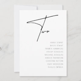 Convites Mesa 2 Modern Wedn Table Number modelo