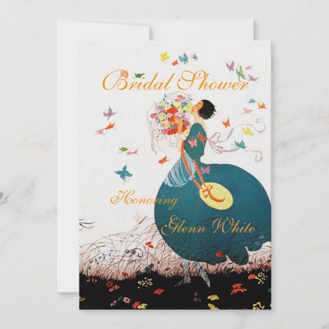 CONVITES MESA COM BUQUÊ DE FLORES E MANTEIGA MONOGRAMA (Frente)