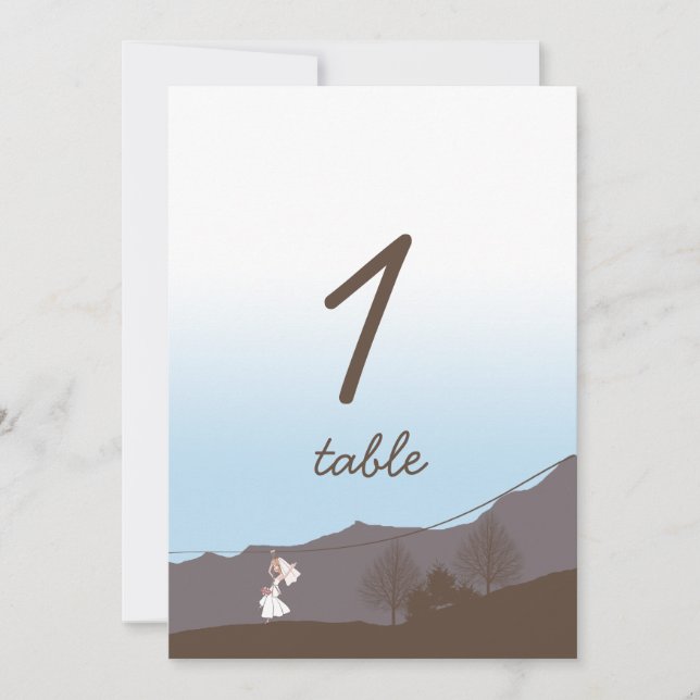 Convites Mesa de Armação de Corda em Montanha Rústica (Frente)