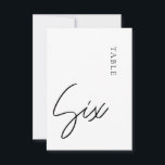 Convites Mesa de caligrafia minimalista com número de tabel<br><div class="desc">Esta carta de Número da Tabela de Caligrafia Minimalista é excelente para qualquer casamento. O cartão tem dois lados. Os produtos correspondentes podem ser encontrados na minha Coleção de Casamentos de Flores Moderna Boêmia. Outros números de tabela (de 1 a 20) do mesmo design também estão disponíveis, verifique a Coleção...</div>