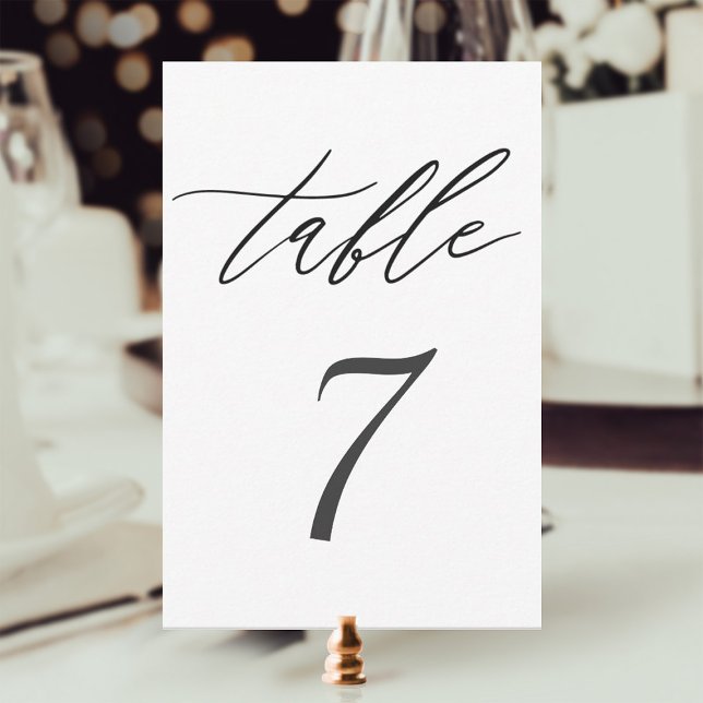 Convites Mesa de Casamento Simples e Elegante em Preto e Br (Criador carregado)