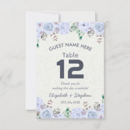 Convites Mesa de lugar de assento de casamento floral númer