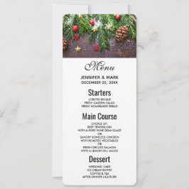 Convites Mesa de Natal russa com pinheiro e neve