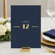 Mesa de Ondas Esculturais No. Azul Naval Dourado I