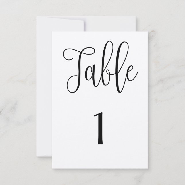 Convites Mesa rústica número kraft. Casamento moderno count (Frente)