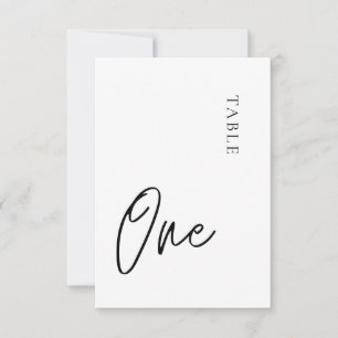 Convites Mesa Simples Minimalista Número de Tabela Um