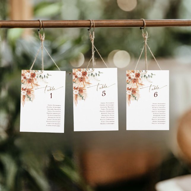 Convites Mesa Um Número de Mesa de Casamento de Terracota M (Criador carregado)