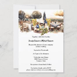 Convites Mesas de vinhas em fresco outono