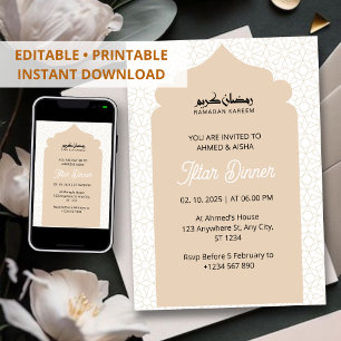 Convites Mesquita de janto Iftar ramadã