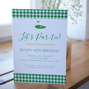 Convites Mestrados - Tema de Golfe de Aniversário para Adul