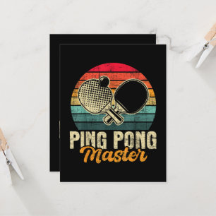 Convites Mestre de Ping Pong - Esportes de Jogador de Tênis