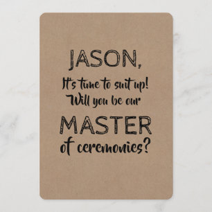 Convites Mestre original engraçado das cerimônias