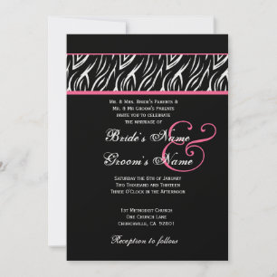 Convites Metálico de Casamento com Chama Zebra Branca Pret