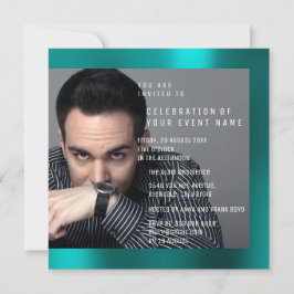 Convites Metálico VIP Verde Verde de Festa de aniversário d