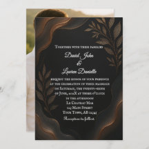 Metallic Whisper Photo Invitation