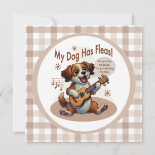 Convites Meu Cachorro Tem Uma Música De Ajuste De Fleas Uku