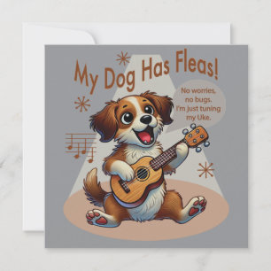 Convites Meu Cachorro Tem Uma Música De Ajuste De Fleas Uku