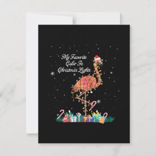 Convites Meu Favorito É Luzes De Natal Figurume Flamingo