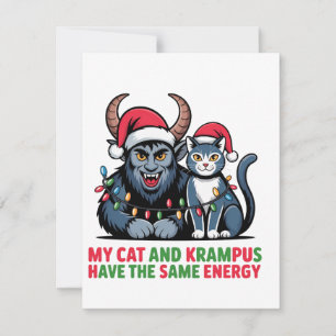 Convites Meu Gato e o Krampus Têm a Mesma Energia Divertida