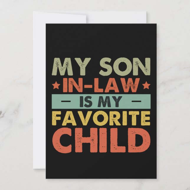 Convites Meu Genro É Meu Filho Favorito Família Groovy (Frente)