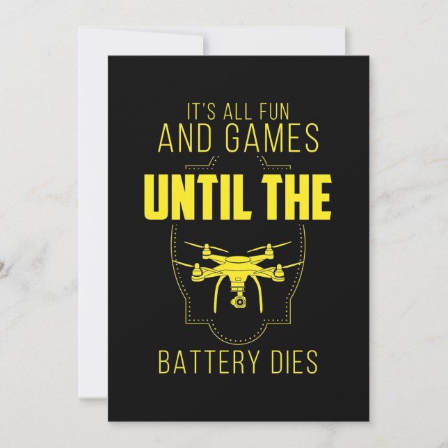 Convites Meu Jogo é Drone Voador (Frente)