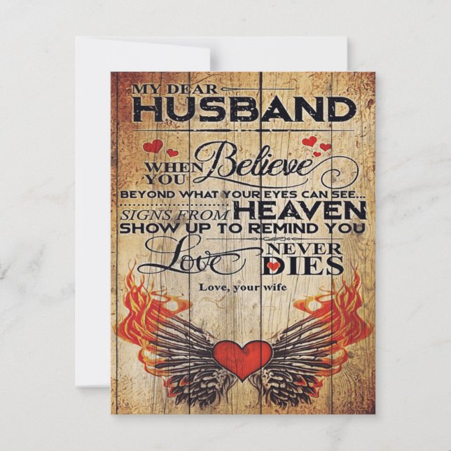 Convites Meu Marido Aniversário Presente | Carta Para Marid (Frente)