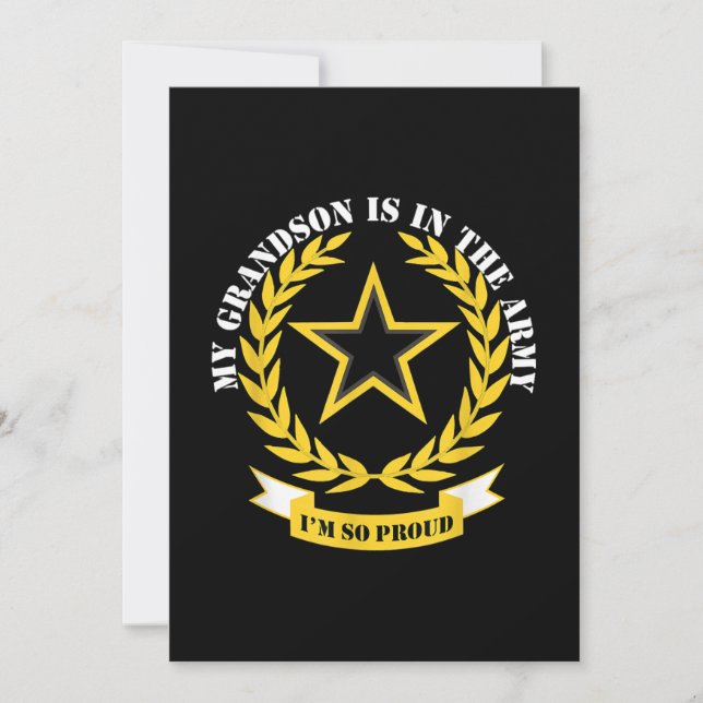 Convites Meu neto está no presente do exército (Frente)