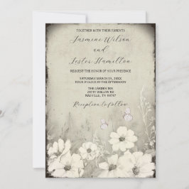 Convites Meu Outro Casamento De Flor Selvagem De Meia Borbo