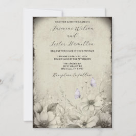 Convites Meu Outro Casamento De Flor Selvagem De Meia Borbo