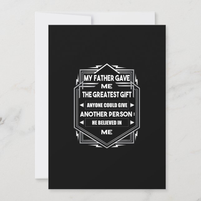 Convites meu pai me deu o maior presente que qualquer um po (Frente)