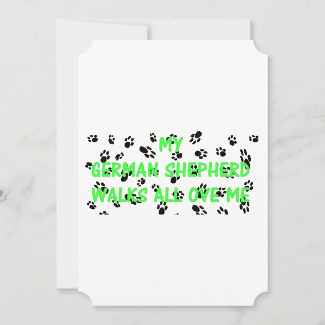 Convites Meu pastor alemão anda por toda parte (Frente)