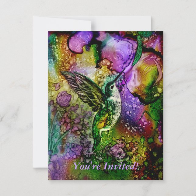 Convites Meu pequeno beija-flor (Frente)