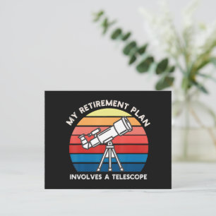 Convites Meu Plano de Aposentadoria Envolve Um Telescópio