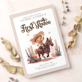 Convites Meu Primeiro Aniversário do Cowboy Ocidental Selva