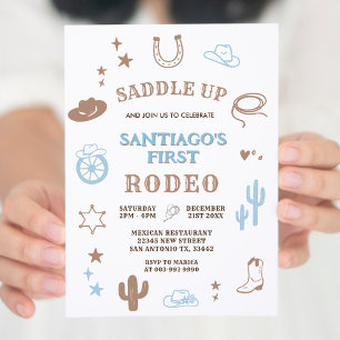 Convites Meu Primeiro Aniversário Rodeo Cowboy